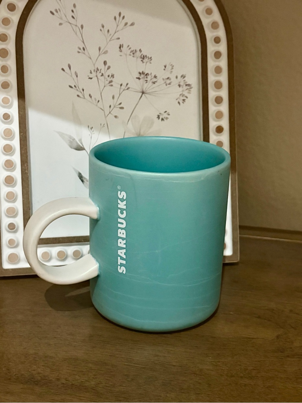 Starbucks Coffee Mug Cup 2019 Blue Green Teal Mint Cloud Marble Shimmer 12oz